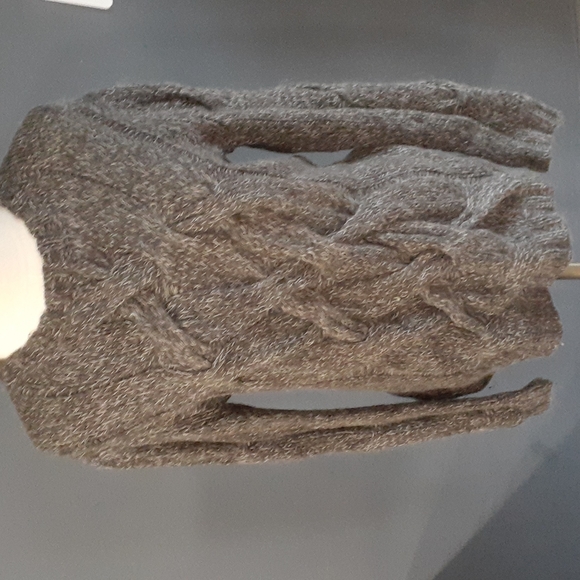 Theory Sweaters - Theory gray wool blend cable knit crewneck pullover sweater size small